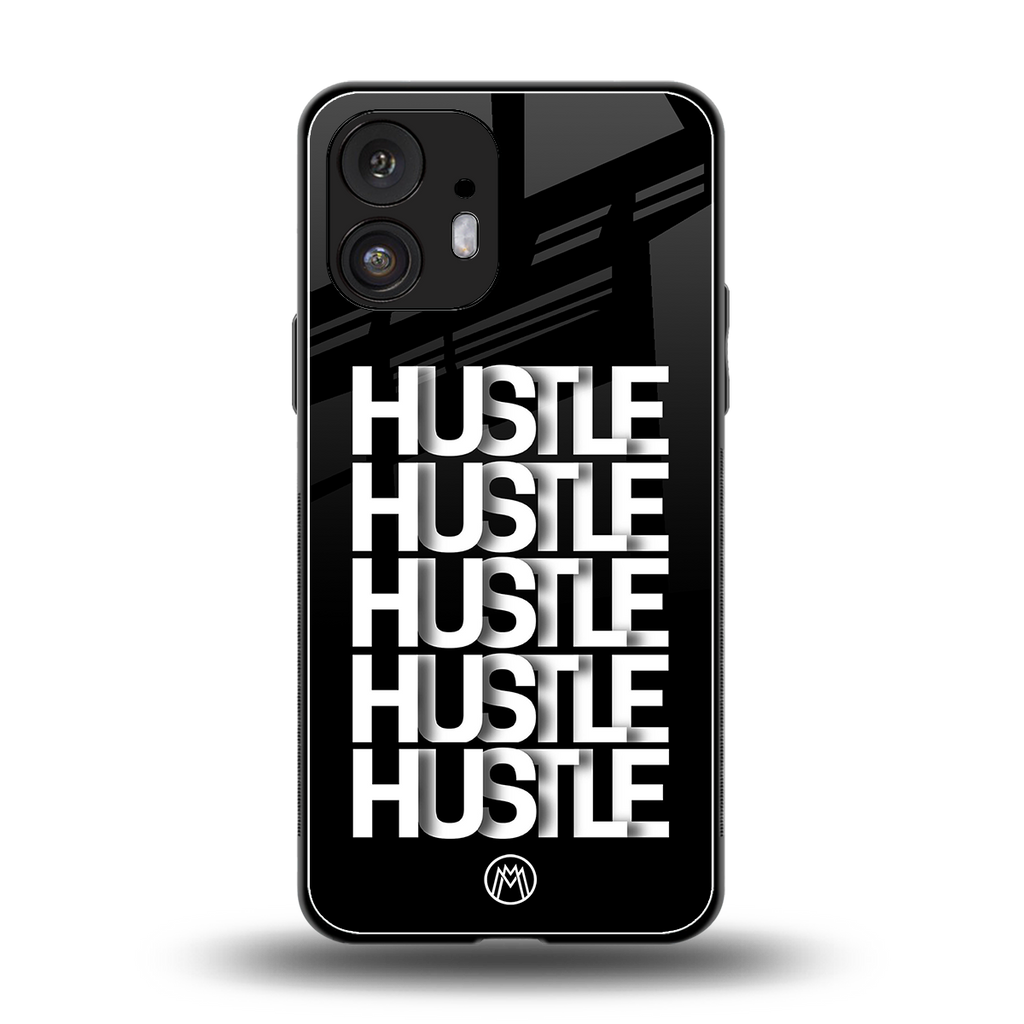 hustle back phone cover | glass case for nothing phone 2