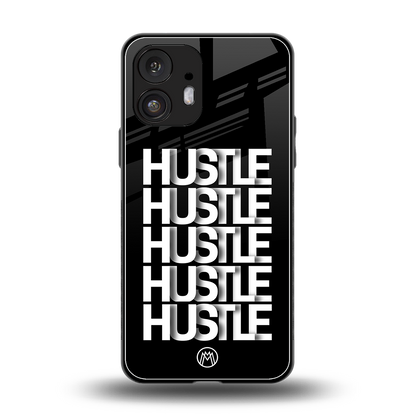 hustle back phone cover | glass case for nothing phone 2
