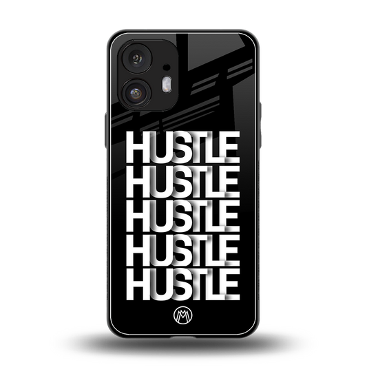 hustle back phone cover | glass case for nothing phone 2