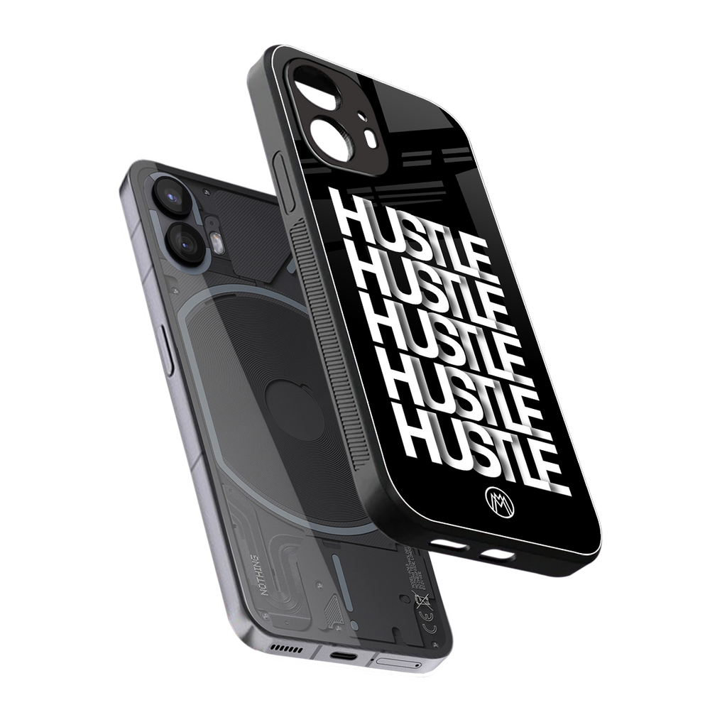 hustle back phone cover | glass case for nothing phone 2