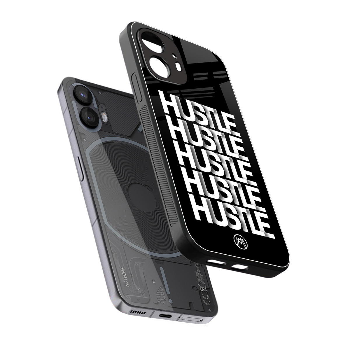 hustle back phone cover | glass case for nothing phone 2