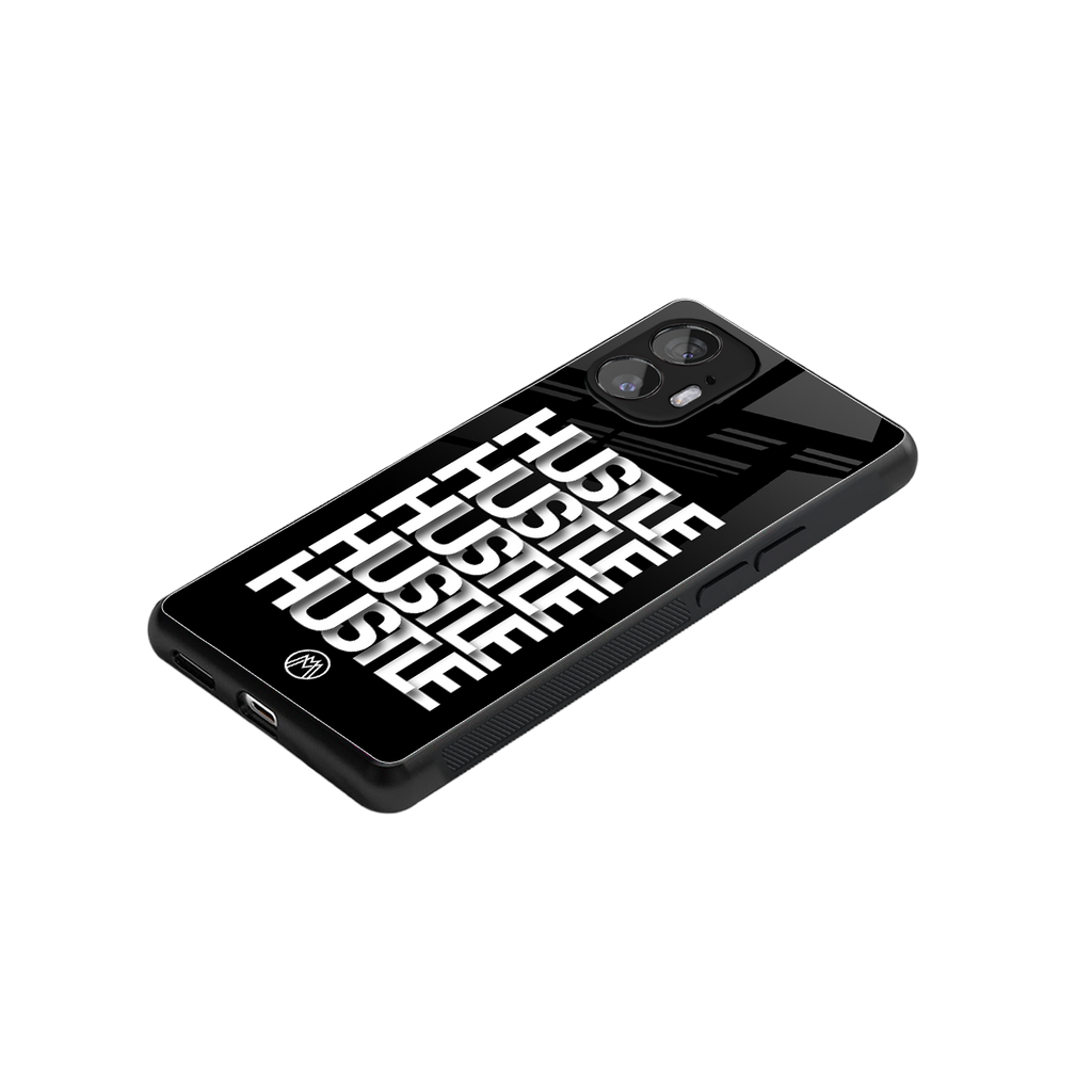 hustle back phone cover | glass case for nothing phone 2