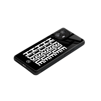 hustle back phone cover | glass case for nothing phone 2