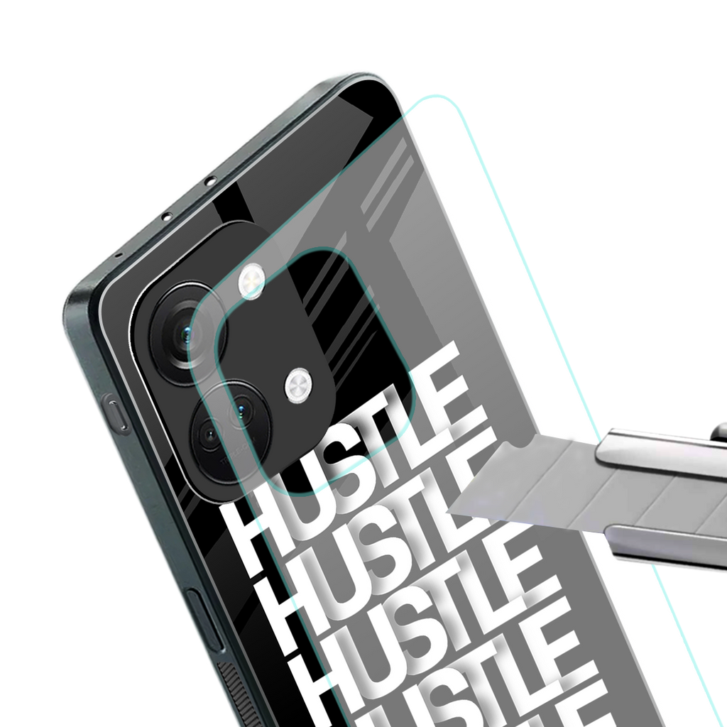 hustle back phone cover | glass case for oneplus nord 3