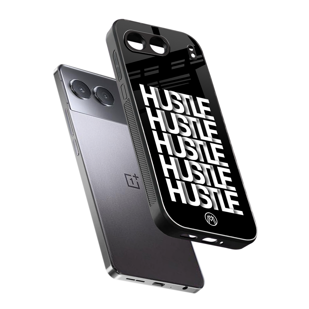 hustle back phone cover | glass case for oneplus nord 4