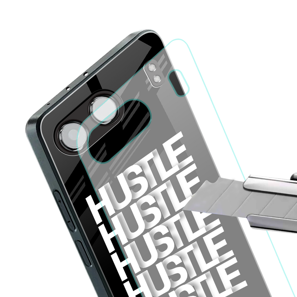 hustle back phone cover | glass case for oneplus nord 4