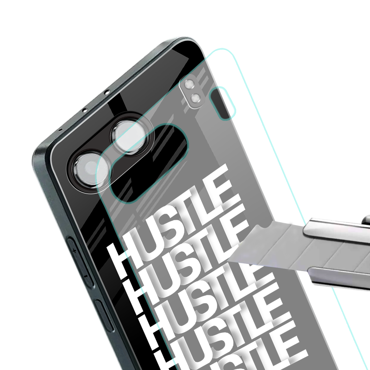 hustle back phone cover | glass case for oneplus nord 4