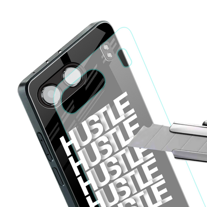 hustle back phone cover | glass case for oneplus nord 4