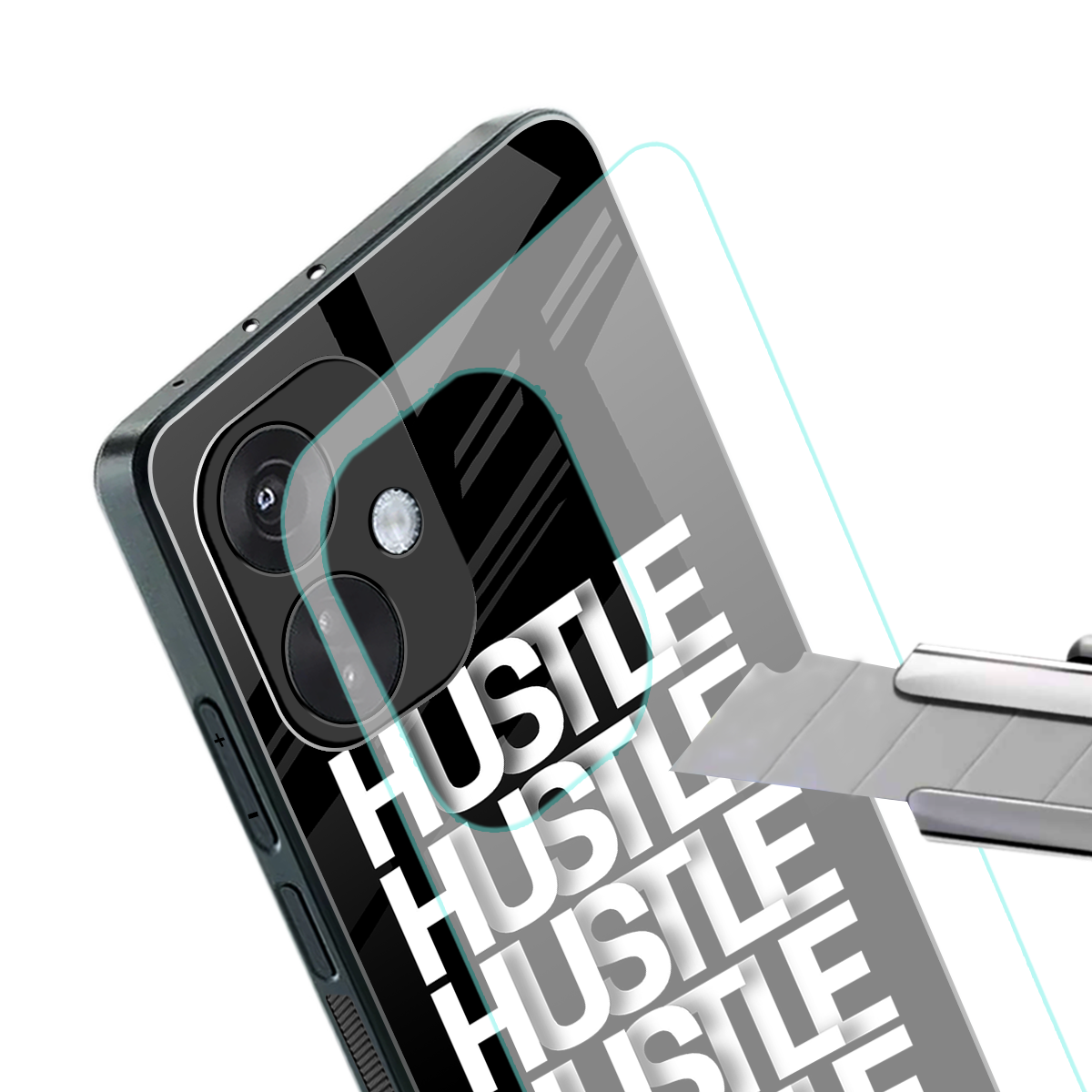 hustle back phone cover | glass case for oneplus nord ce 3