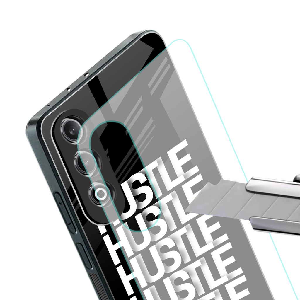 hustle back phone cover | glass case for oneplus nord ce 4