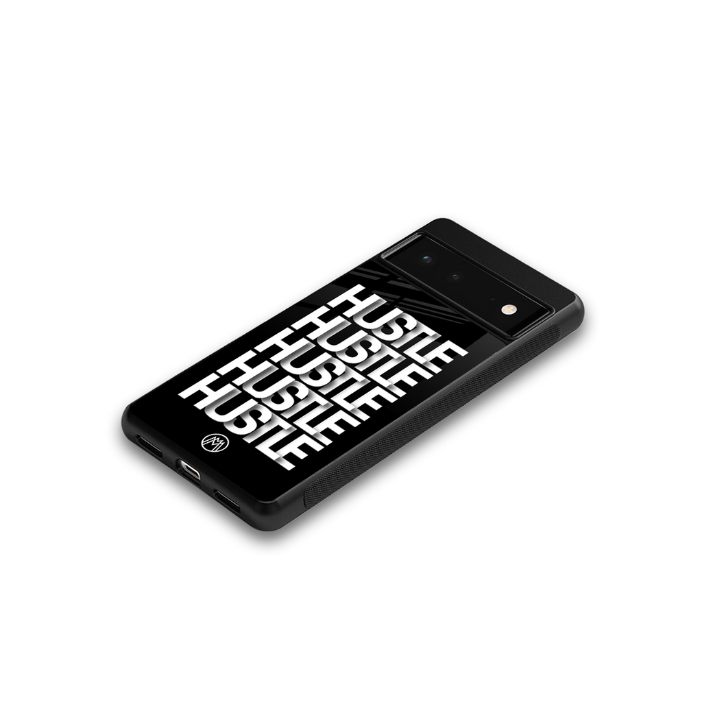 hustle back phone cover | glass case for google pixel 6