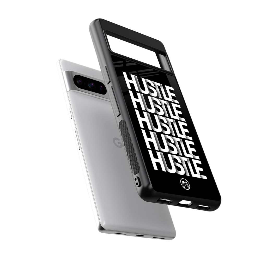 hustle back phone cover | glass case for google pixel 8 pro