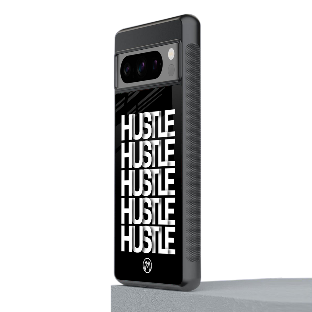 hustle back phone cover | glass case for google pixel 8 pro