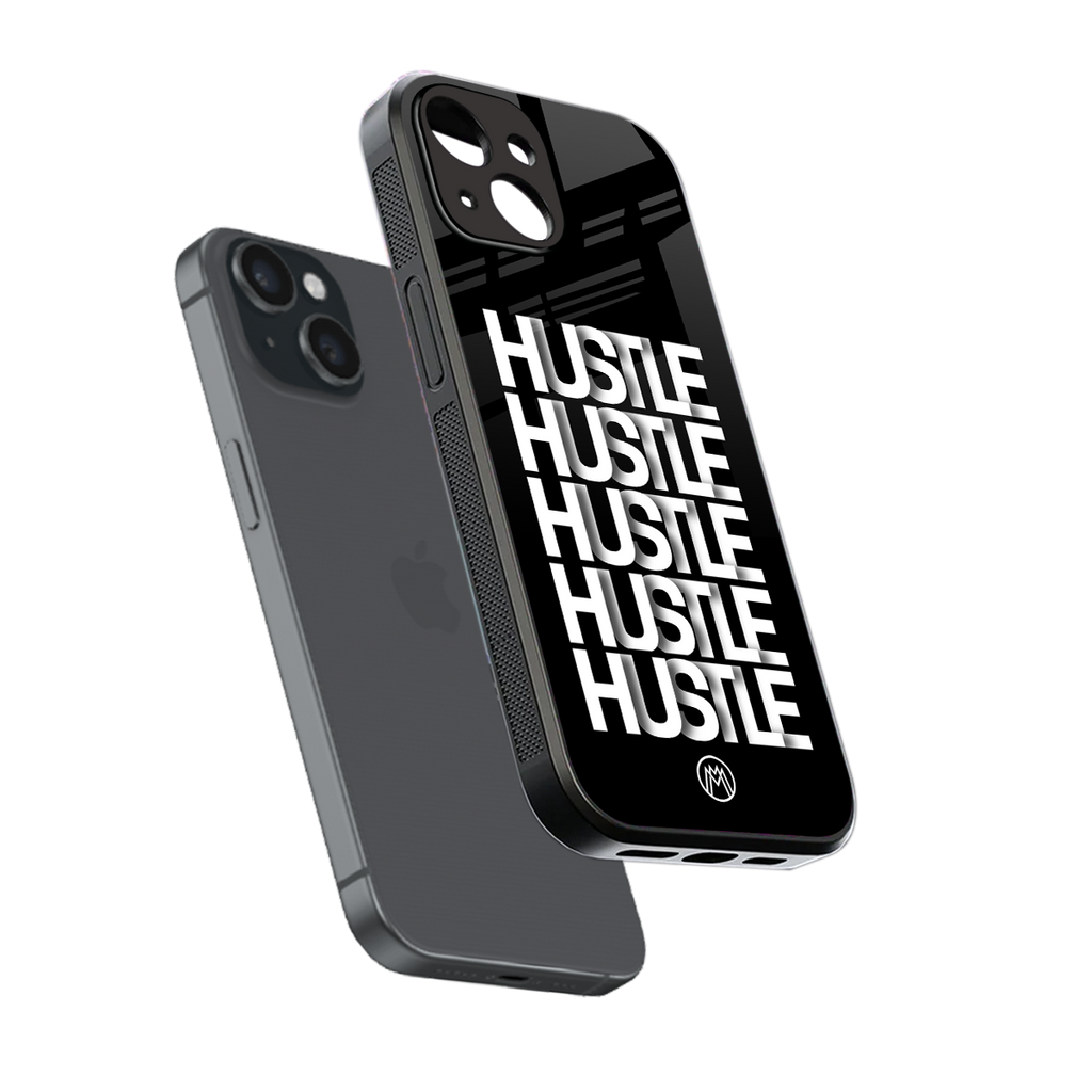 hustle back phone cover | glass case for iphone 15