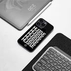 hustle back phone cover | glass case for iphone 15 pro