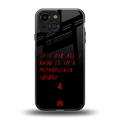 i am a legend back phone cover | glass case for iphone 13 mini