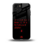i am a legend back phone cover | glass case for iphone 13 mini
