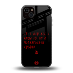 i am a legend back phone cover | glass case for iphone 14 plus