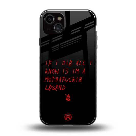 i am a legend back phone cover | glass case for iphone 14 plus