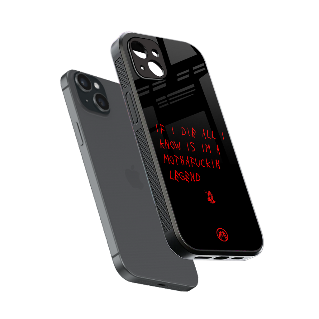 i am a legend back phone cover | glass case for iphone 14 plus
