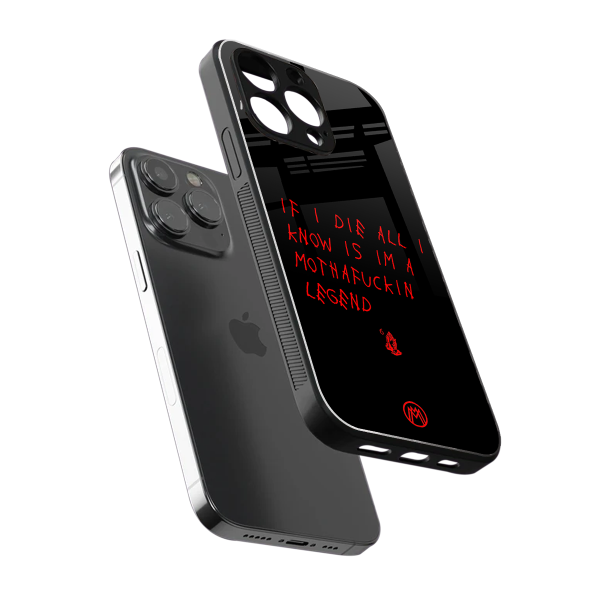 i am a legend back phone cover | glass case for iphone 15 pro max