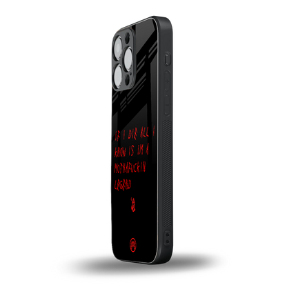 i am a legend back phone cover | glass case for iphone 14 pro max