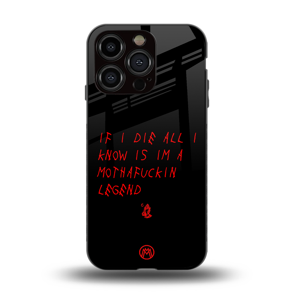 i am a legend back phone cover | glass case for iphone 15 pro