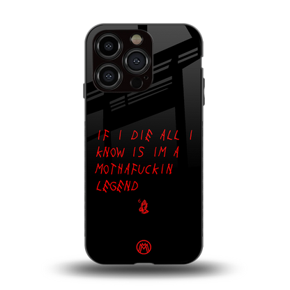 i am a legend back phone cover | glass case for iphone 15 pro