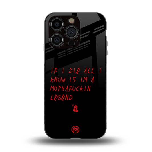 i am a legend back phone cover | glass case for iphone 14 pro