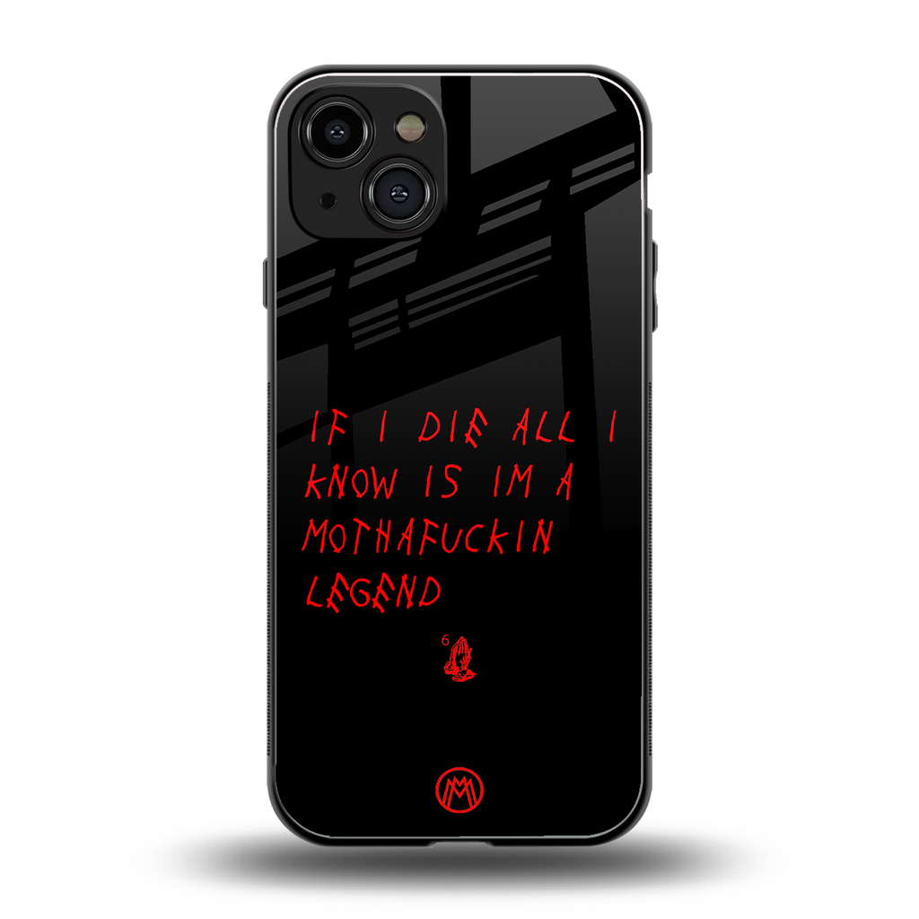 i am a legend back phone cover | glass case for iphone 15