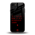 i am a legend back phone cover | glass case for iphone 15
