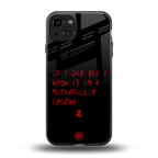 i am a legend back phone cover | glass case for iphone 15