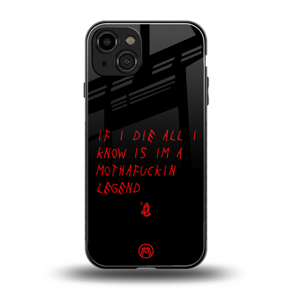 i am a legend back phone cover | glass case for iphone 15
