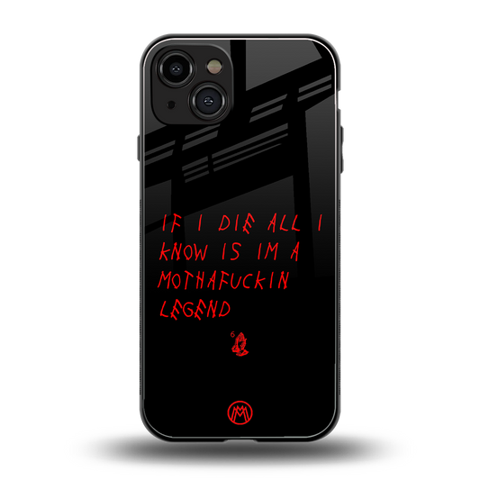 i am a legend back phone cover | glass case for iphone 15