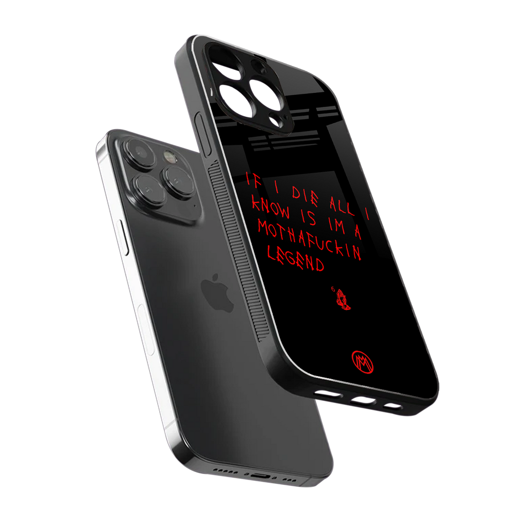 i am a legend back phone cover | glass case for iphone 15 pro