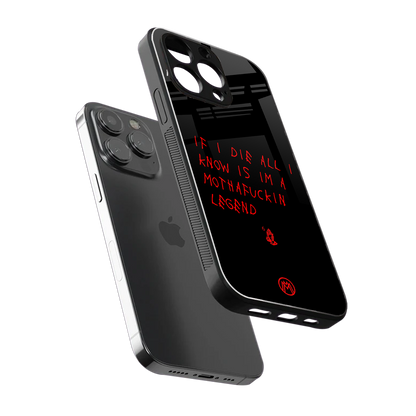 i am a legend back phone cover | glass case for iphone 15 pro