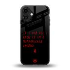 i am a legend back phone cover | glass case for iphone 16 plus