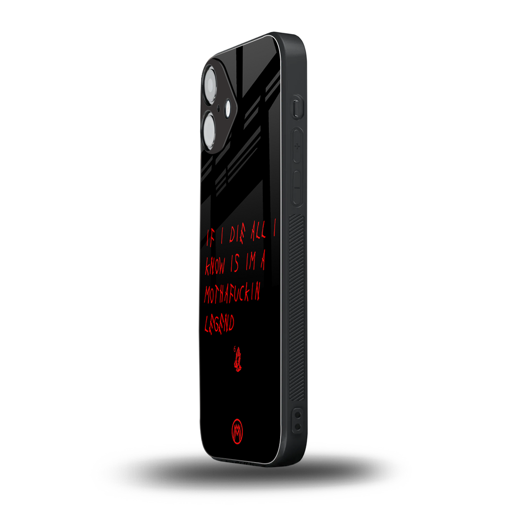 i am a legend back phone cover | glass case for iphone 16 plus