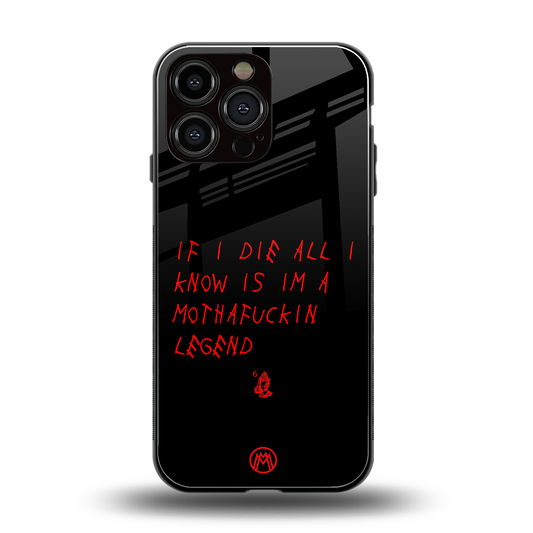 i am a legend back phone cover | glass case for iphone 16 pro max
