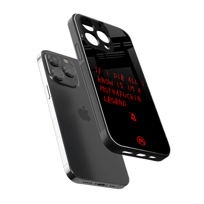 i am a legend back phone cover | glass case for iphone 16 pro max