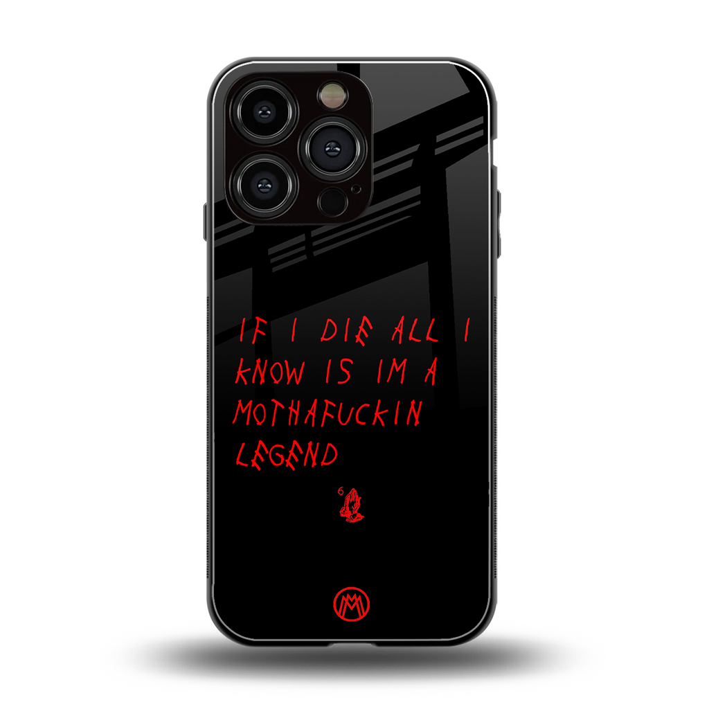 i am a legend back phone cover | glass case for iphone 16 pro
