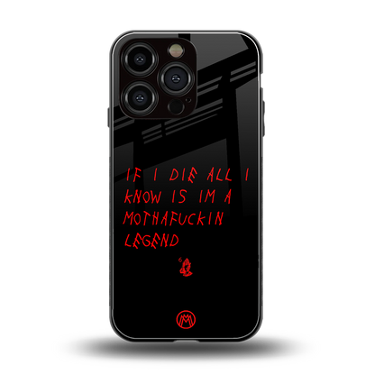 i am a legend back phone cover | glass case for iphone 16 pro