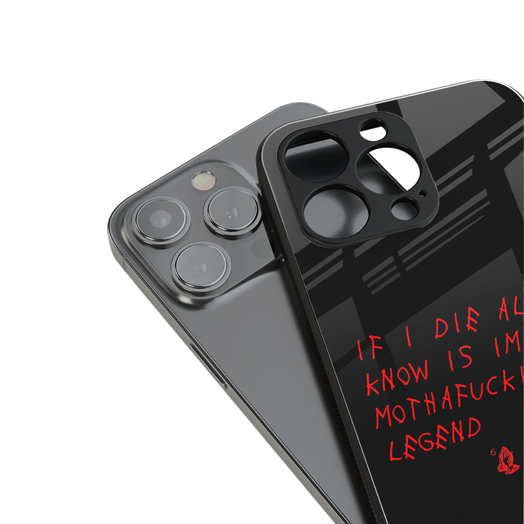 i am a legend back phone cover | glass case for iphone 15 pro