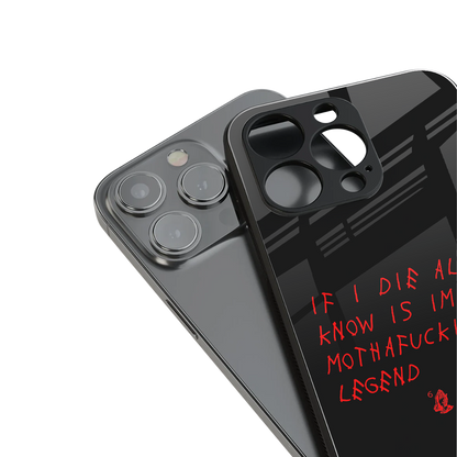i am a legend back phone cover | glass case for iphone 16 pro max
