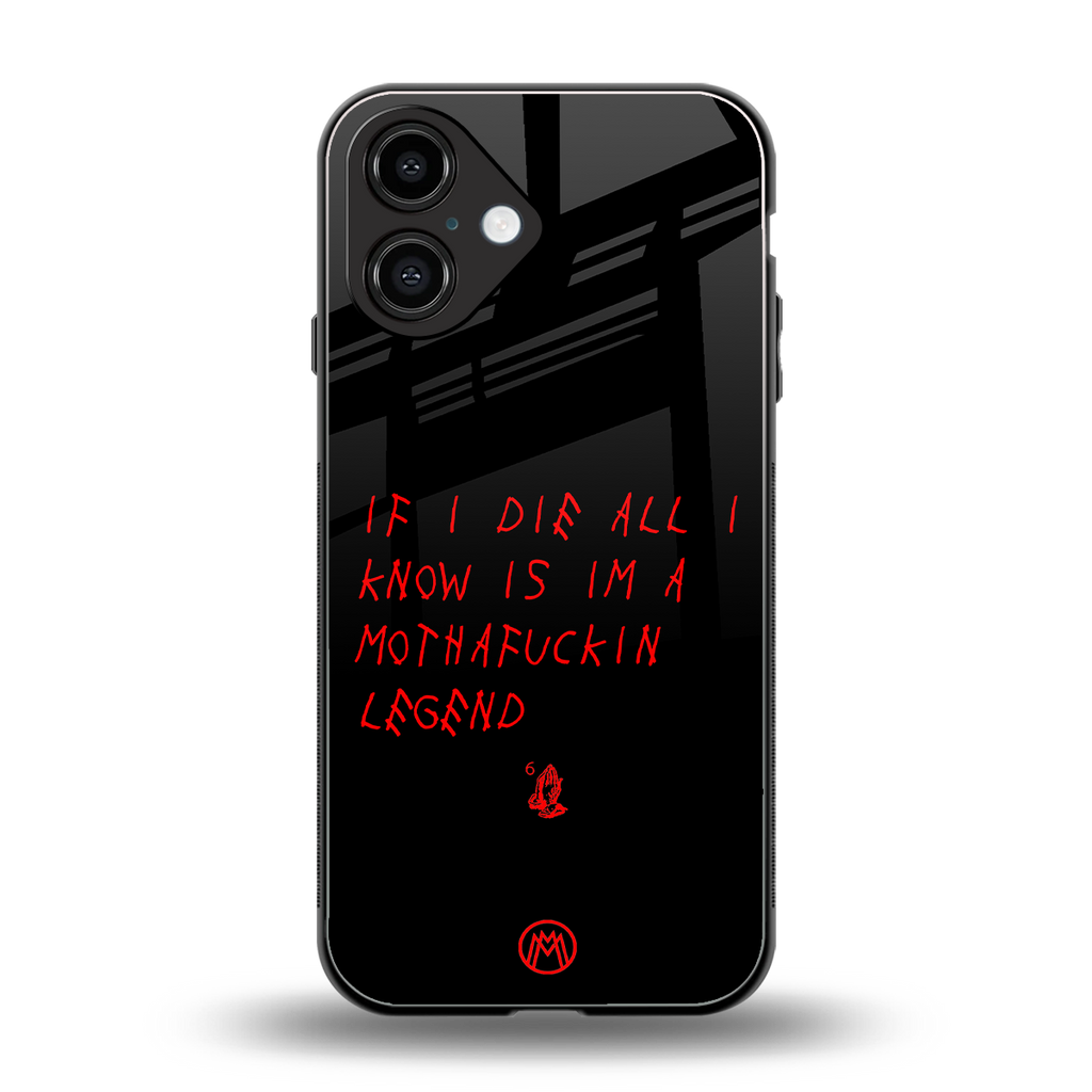 i am a legend back phone cover | glass case for iphone 16