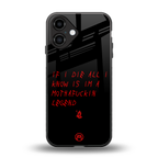 i am a legend back phone cover | glass case for iphone 16