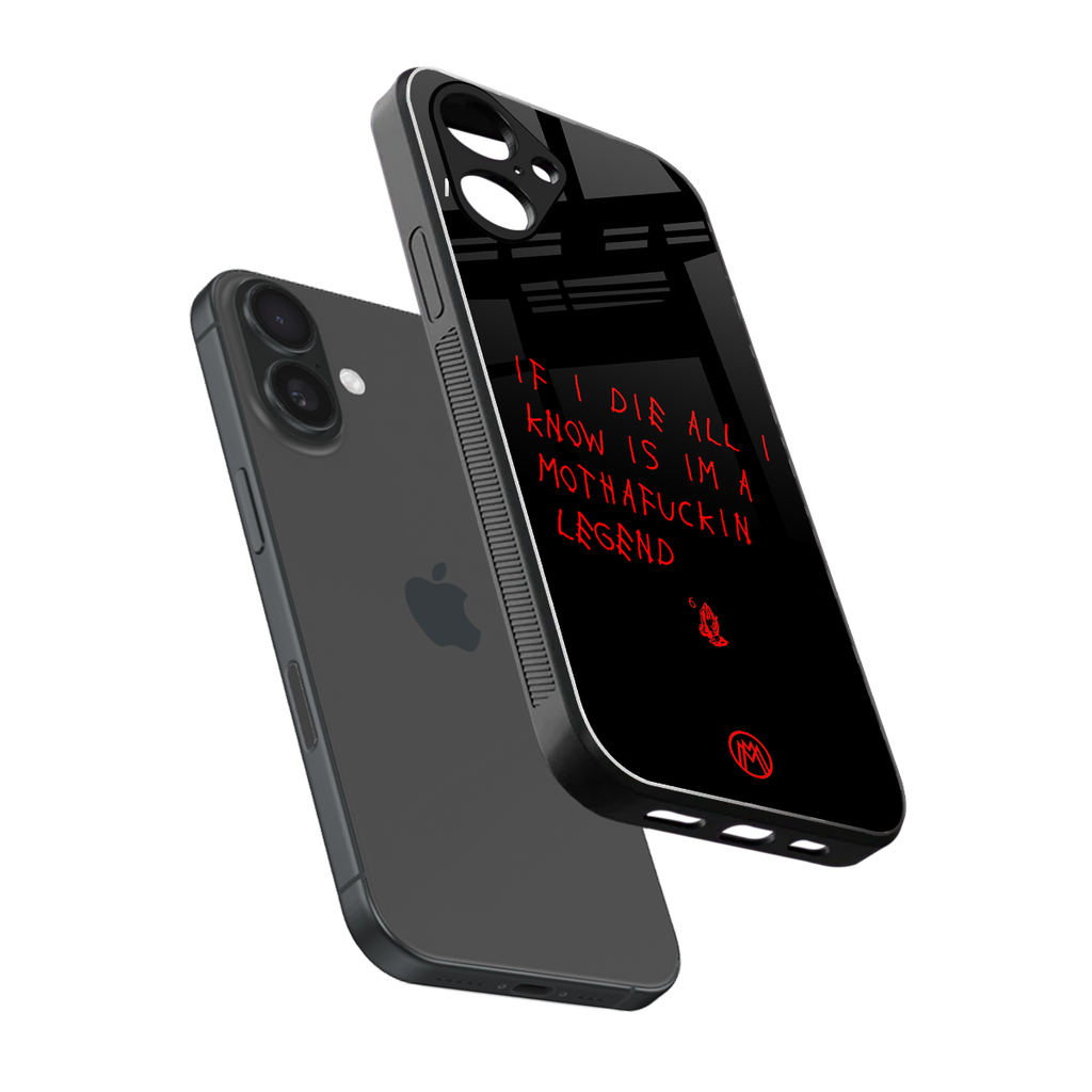 i am a legend back phone cover | glass case for iphone 16