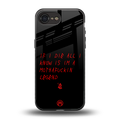 i am a legend back phone cover | glass case for iphone 16e