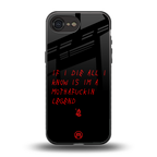 i am a legend back phone cover | glass case for iphone 16e