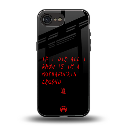 i am a legend back phone cover | glass case for iphone 16e